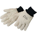 Cotton Corduroy Double Palm Work Gloves in Yellow